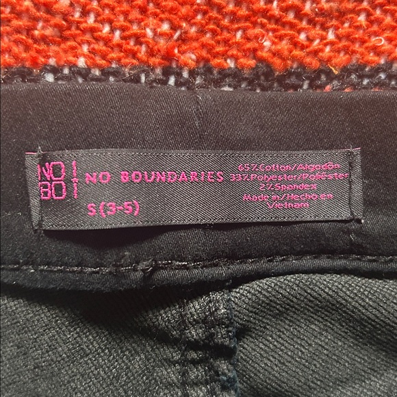 No Boundaries Black Pull On Moto Skinny Pants - Picture 3 of 3